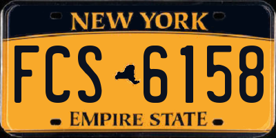NY license plate FCS6158