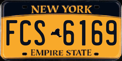 NY license plate FCS6169