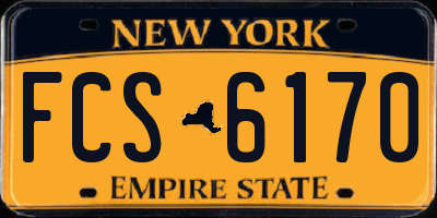 NY license plate FCS6170