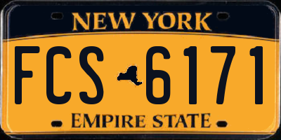 NY license plate FCS6171