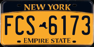 NY license plate FCS6173