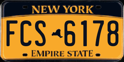 NY license plate FCS6178