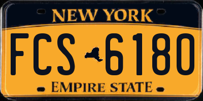 NY license plate FCS6180