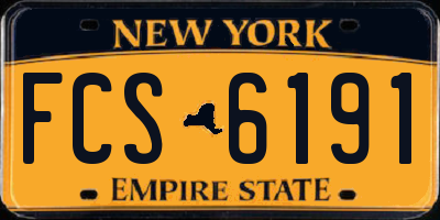 NY license plate FCS6191