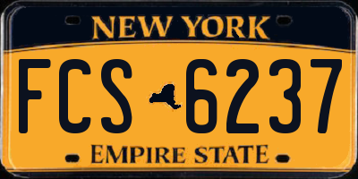NY license plate FCS6237