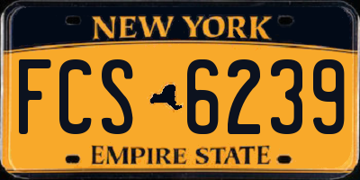NY license plate FCS6239