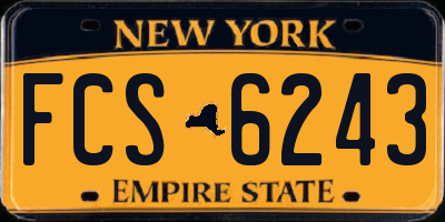 NY license plate FCS6243