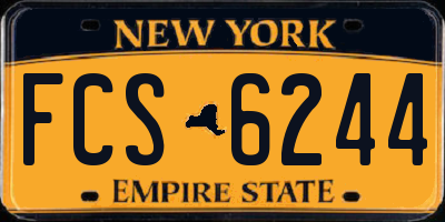 NY license plate FCS6244