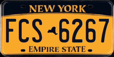 NY license plate FCS6267