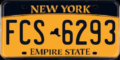 NY license plate FCS6293