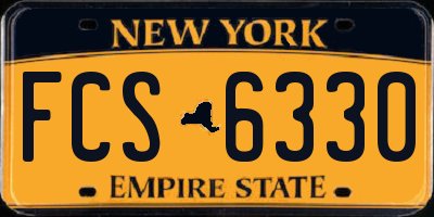 NY license plate FCS6330