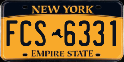 NY license plate FCS6331