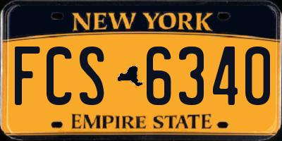 NY license plate FCS6340