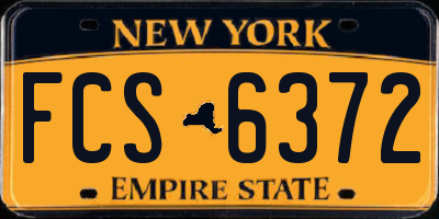 NY license plate FCS6372