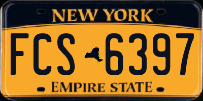 NY license plate FCS6397