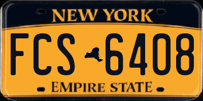 NY license plate FCS6408