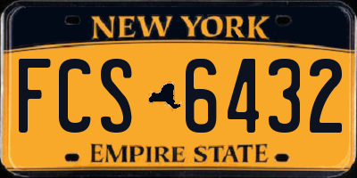NY license plate FCS6432