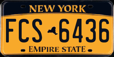 NY license plate FCS6436