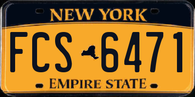 NY license plate FCS6471