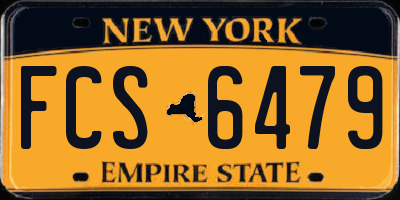 NY license plate FCS6479