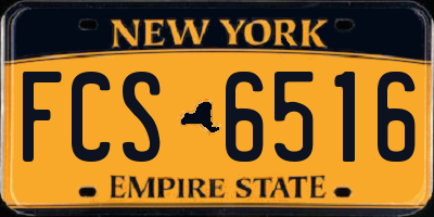 NY license plate FCS6516