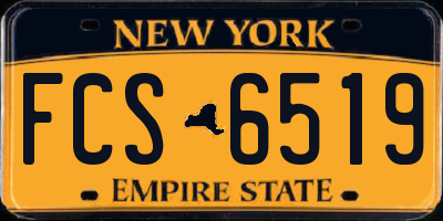 NY license plate FCS6519