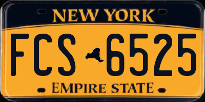 NY license plate FCS6525