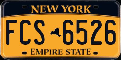 NY license plate FCS6526