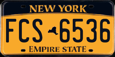 NY license plate FCS6536