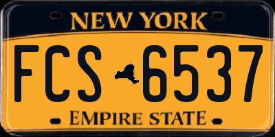 NY license plate FCS6537