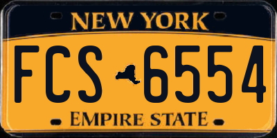 NY license plate FCS6554