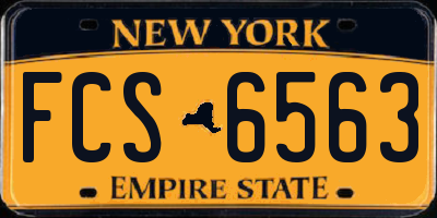 NY license plate FCS6563