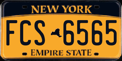 NY license plate FCS6565