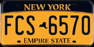 NY license plate FCS6570