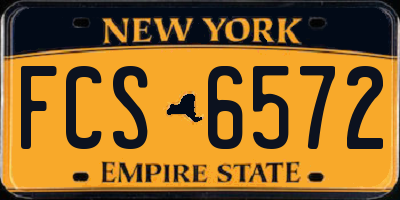 NY license plate FCS6572