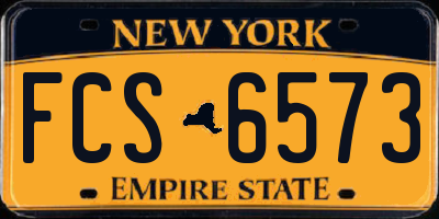NY license plate FCS6573