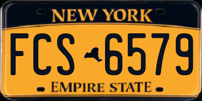NY license plate FCS6579