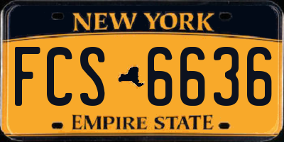 NY license plate FCS6636