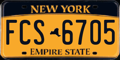 NY license plate FCS6705