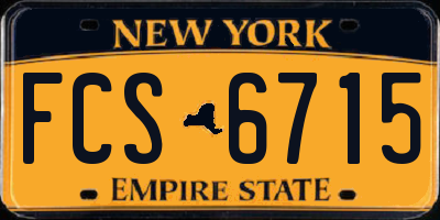 NY license plate FCS6715
