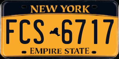 NY license plate FCS6717