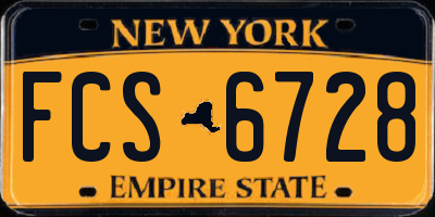 NY license plate FCS6728