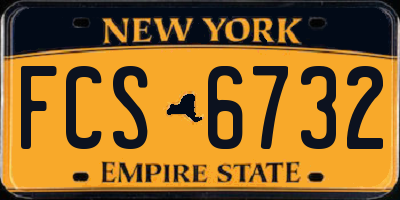 NY license plate FCS6732