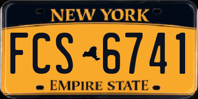 NY license plate FCS6741