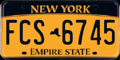 NY license plate FCS6745