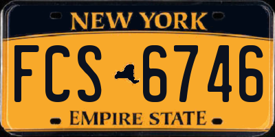 NY license plate FCS6746
