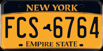 NY license plate FCS6764