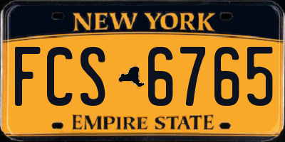 NY license plate FCS6765