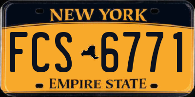 NY license plate FCS6771