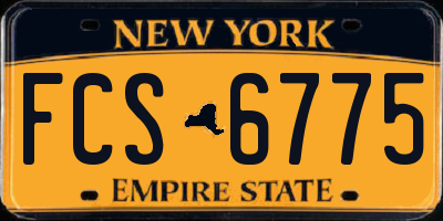 NY license plate FCS6775